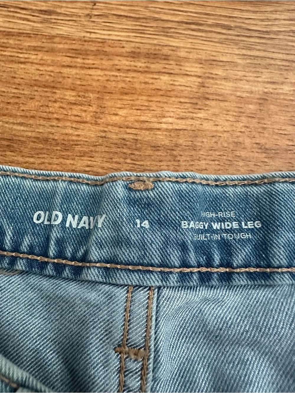 NWT Old Navy Kids High Waist Baggy Wide Leg Jeans 14 Years